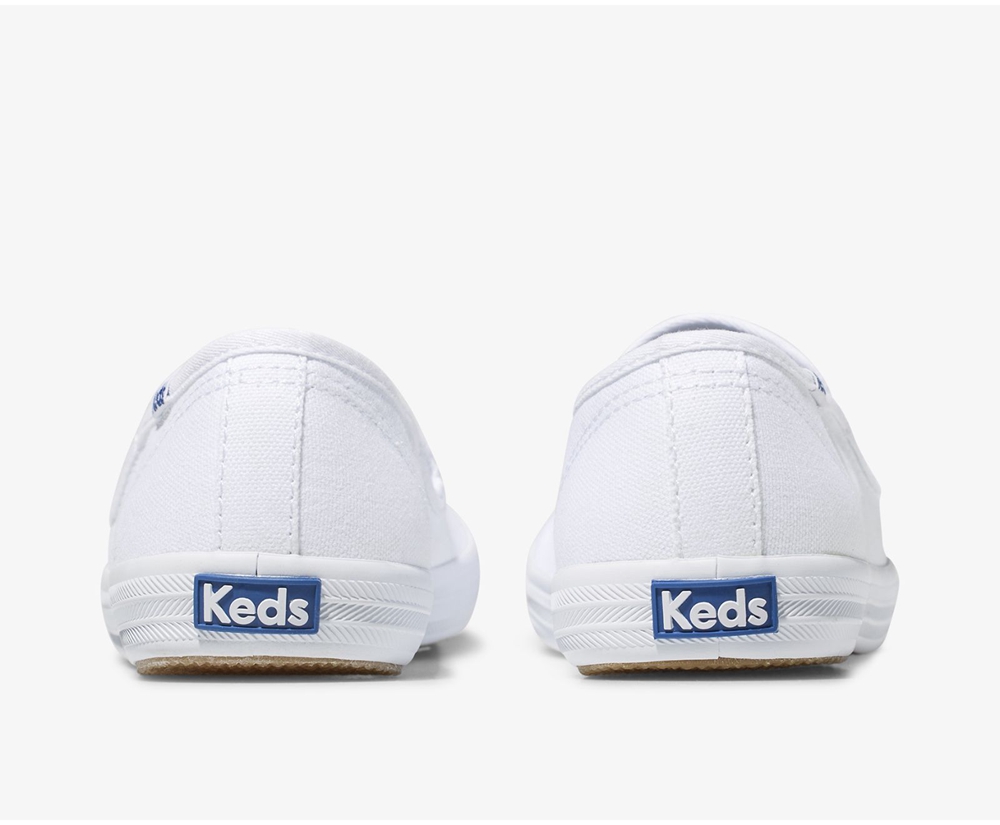 Womens Keds Slip Ons - Champion Slip On - White - 2381-TQJUW